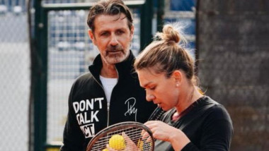 Patrick Mouratoglou si simona halep, la antrenament